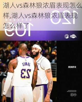 湖人vs森林狼浓眉表现怎么样,湖人vs森林狼浓眉表现怎么样了