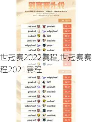 世冠赛2022赛程,世冠赛赛程2021赛程