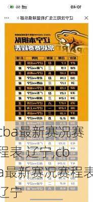 cba最新赛况赛程表 辽宁,cba最新赛况赛程表辽宁