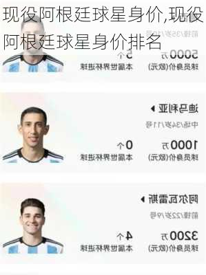 现役阿根廷球星身价,现役阿根廷球星身价排名