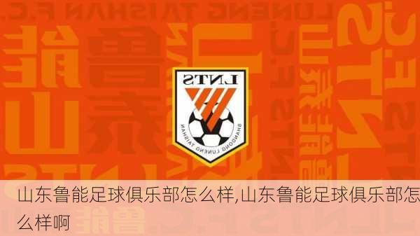 山东鲁能足球俱乐部怎么样,山东鲁能足球俱乐部怎么样啊