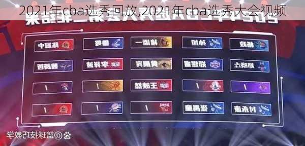 2021年cba选秀回放,2021年cba选秀大会视频