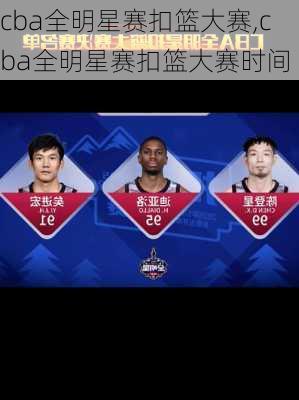 cba全明星赛扣篮大赛,cba全明星赛扣篮大赛时间