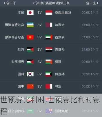 世预赛比利时,世预赛比利时赛程