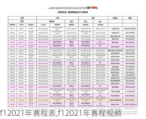 f12021年赛程表,f12021年赛程视频