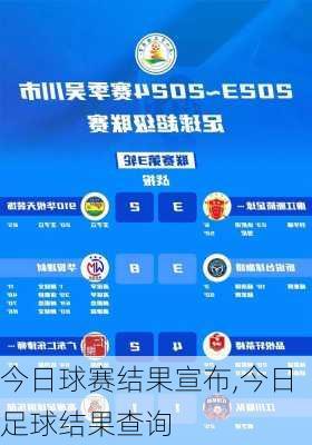 今日球赛结果宣布,今日足球结果查询