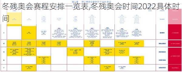 冬残奥会赛程安排一览表,冬残奥会时间2022具体时间