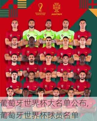 葡萄牙世界杯大名单公布,葡萄牙世界杯球员名单