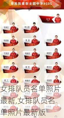 女排队员名单照片最新,女排队员名单照片最新版
