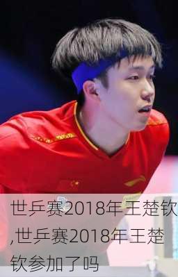 世乒赛2018年王楚钦,世乒赛2018年王楚钦参加了吗