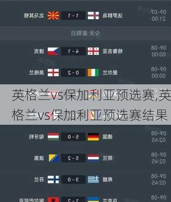 英格兰vs保加利亚预选赛,英格兰vs保加利亚预选赛结果