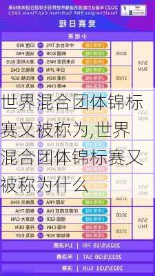 世界混合团体锦标赛又被称为,世界混合团体锦标赛又被称为什么