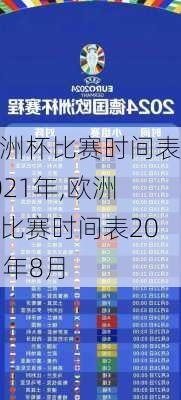 欧洲杯比赛时间表2021年,欧洲杯比赛时间表2021年8月