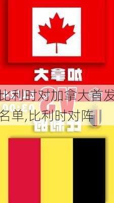 比利时对加拿大首发名单,比利时对阵