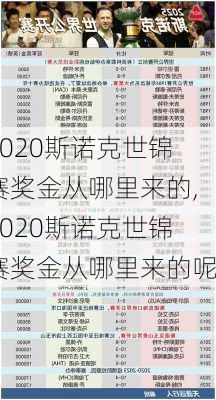 2020斯诺克世锦赛奖金从哪里来的,2020斯诺克世锦赛奖金从哪里来的呢