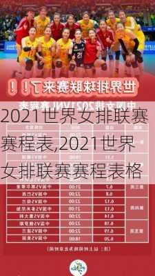 2021世界女排联赛赛程表,2021世界女排联赛赛程表格