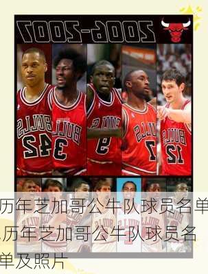 历年芝加哥公牛队球员名单,历年芝加哥公牛队球员名单及照片