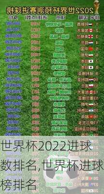 世界杯2022进球数排名,世界杯进球榜排名