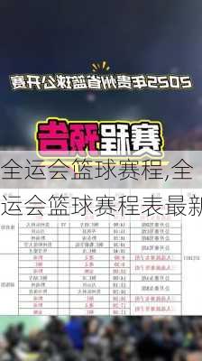 全运会篮球赛程,全运会篮球赛程表最新