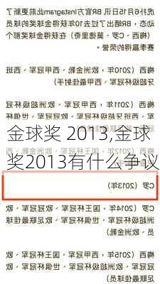 金球奖 2013,金球奖2013有什么争议