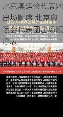 北京奥运会代表团出场顺序,北京奥运会代表团出场顺序表