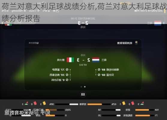 荷兰对意大利足球战绩分析,荷兰对意大利足球战绩分析报告
