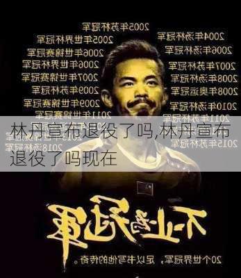 林丹宣布退役了吗,林丹宣布退役了吗现在