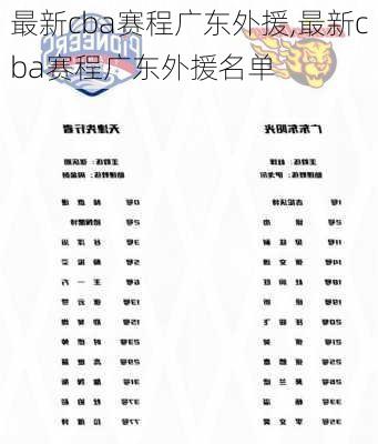 最新cba赛程广东外援,最新cba赛程广东外援名单