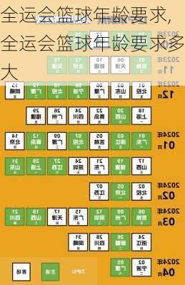 全运会篮球年龄要求,全运会篮球年龄要求多大