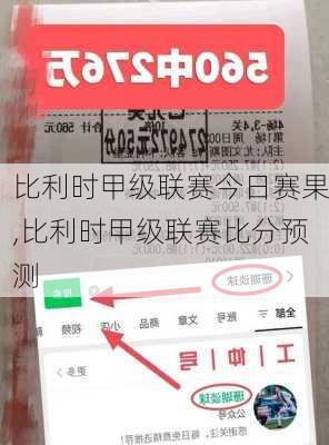比利时甲级联赛今日赛果,比利时甲级联赛比分预测