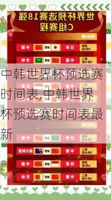 中韩世界杯预选赛时间表,中韩世界杯预选赛时间表最新