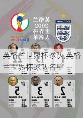 英格兰世界杯球队,英格兰世界杯球队名单