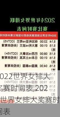 2022世界女排大奖赛时间表,2021世界女排大奖赛时间表