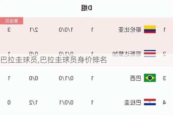 巴拉圭球员,巴拉圭球员身价排名