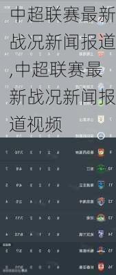 中超联赛最新战况新闻报道,中超联赛最新战况新闻报道视频