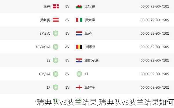 瑞典队vs波兰结果,瑞典队vs波兰结果如何