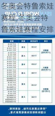 冬奥会特鲁索娃赛程,冬奥会特鲁索娃赛程安排
