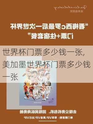 世界杯门票多少钱一张,美加墨世界杯门票多少钱一张