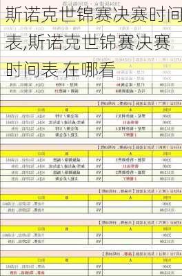 斯诺克世锦赛决赛时间表,斯诺克世锦赛决赛时间表 在哪看