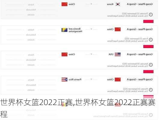 世界杯女篮2022正赛,世界杯女篮2022正赛赛程
