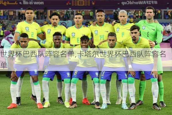 世界杯巴西队阵容名单,卡塔尔世界杯巴西队阵容名单