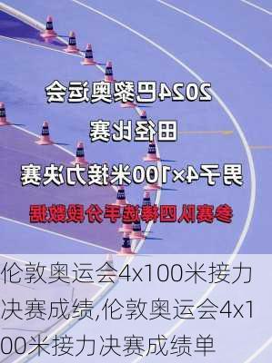 伦敦奥运会4x100米接力决赛成绩,伦敦奥运会4x100米接力决赛成绩单