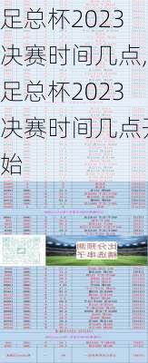 足总杯2023决赛时间几点,足总杯2023决赛时间几点开始