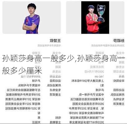 孙颖莎身高一般多少,孙颖莎身高一般多少厘米