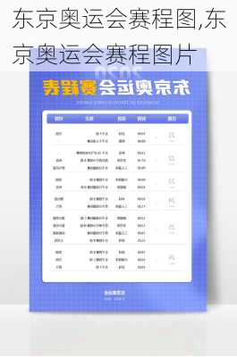 东京奥运会赛程图,东京奥运会赛程图片